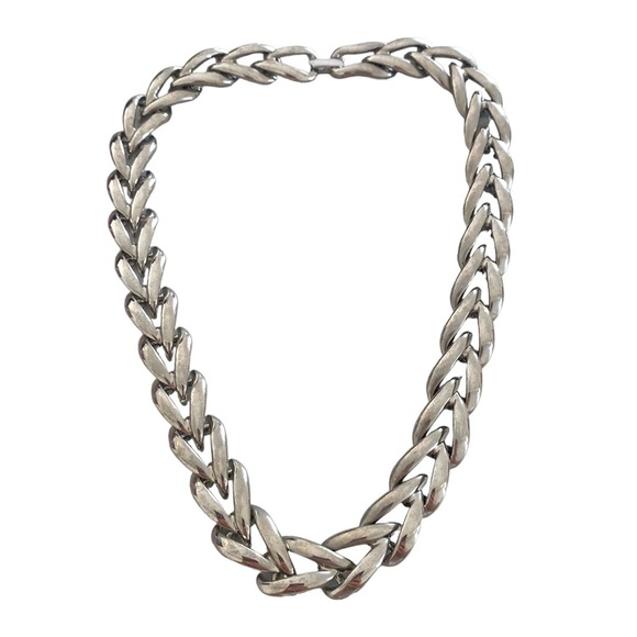 Napier Jewelry - Vintage Napier silver tone collier necklace chain chunky